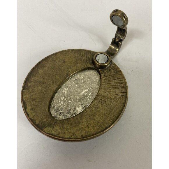 Premier Designs Cordova Necklace Pendant Brass Silvertone Leopard Cheetah - Picture 5 of 8